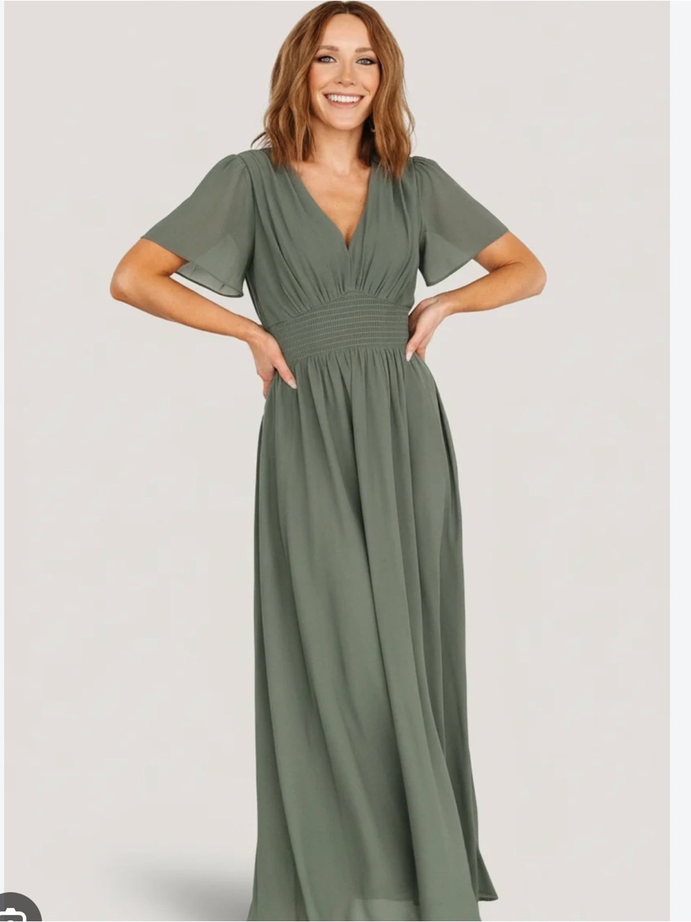 Baltic Born Birdie Maxi Dress Dark Sage NEW SZ S